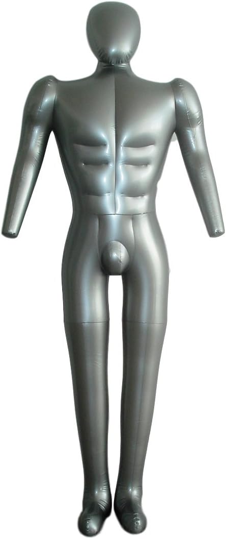 Inflatable Male Full Body Mannequin Dress Form Dummy with Arms and Legs Model Display