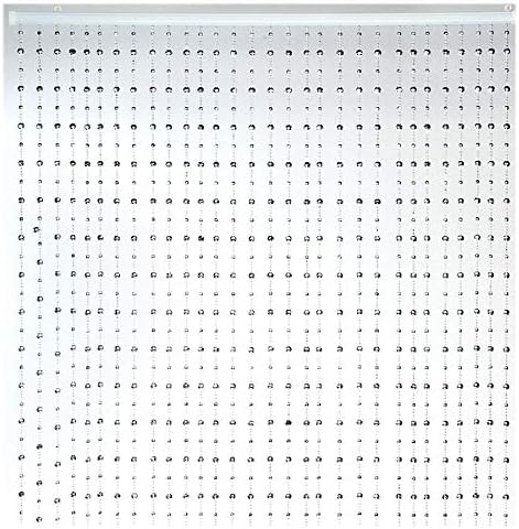 Quasimoon PaperLanternStore.com Large 71 Inch Disco Ball Beaded Party Curtain Decoration w/Hanging Rail (35.5-inch Width x 71-inch Length)