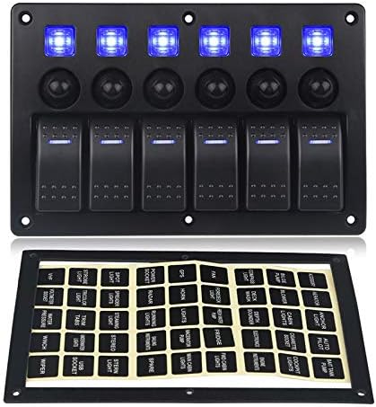 Amazon Co Jp スイッチパネル 防水6ギャングledロッカースイッチパネルカートグルエアスイッチdc 12 24v車ボートヨットカンペールトラックトレーラー Z L F J P Color Red 6 Gang Size フリー 車 バイク