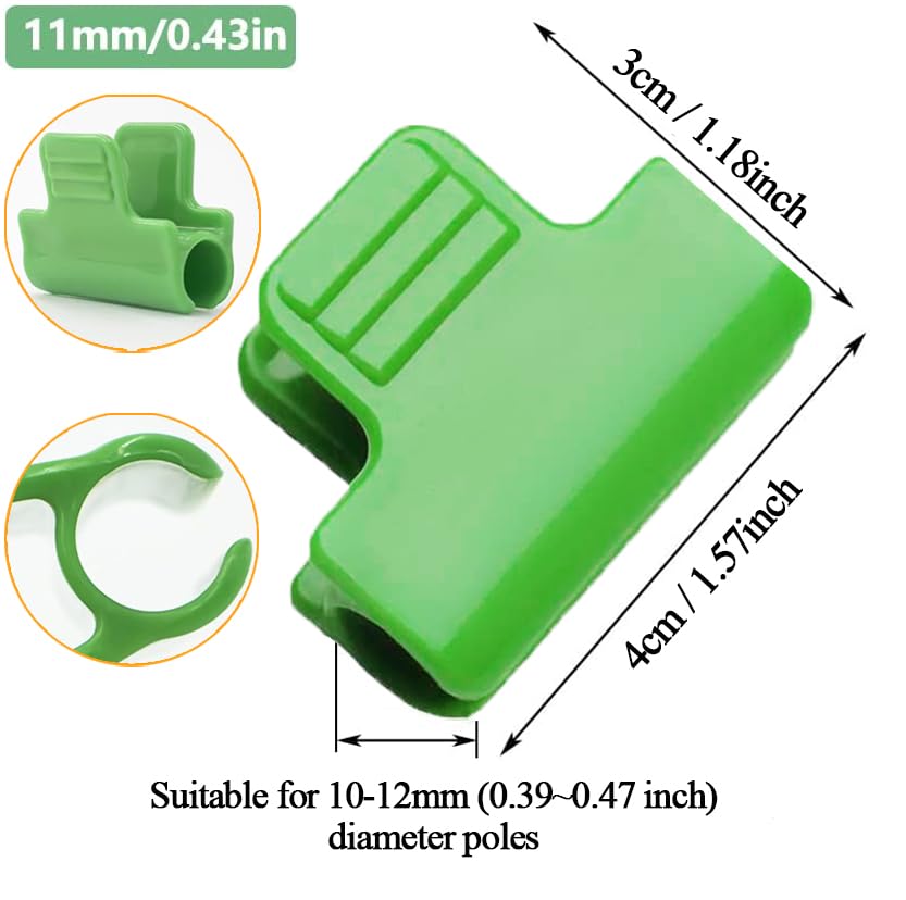 Wopanxye 24pcs Greenhouse Clamps Hoops for 10-12mm PVC Pipe Tubes - Image 2