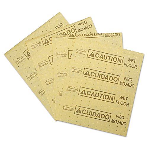 Image of Rubbermaid Commercial Products Over The Spill Pad Refill Absorbent Mat Pads Yellow Large Fast at Absorbing Water /Oil /Beverages for Residential /Commercial /Restaurant /Office /Facility Use