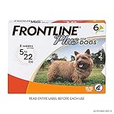 Frontline Plus Flea and Tick Treatment for Dogs (Small Dog, 5-22 Pounds, 6 Doses)