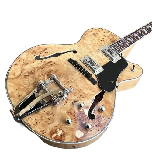 Guitare électrique de jazz corps acajou anti-larsen à table érable