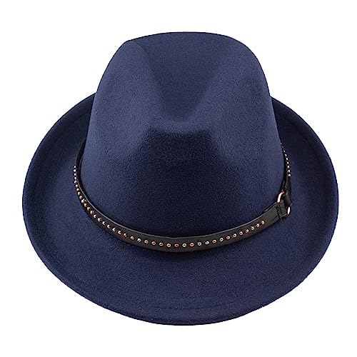 Image of The Tie Hub Fedora Hat for Men & Women|Wide Brim Felt, Sun hat, Beach Hat, Summer Hat, Party hat, Stylish hat