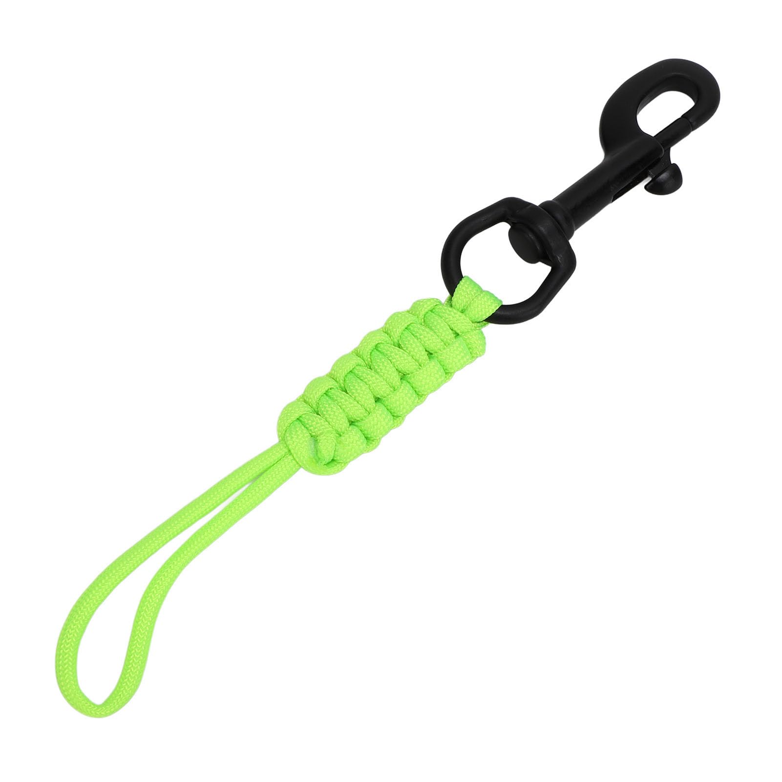 Longe De Plongée En Acier Inoxydable 316 – Ressort Spiralé, 7 Cordons En Para-corde, Crochet 360°, Pour BCD Et Accessoires