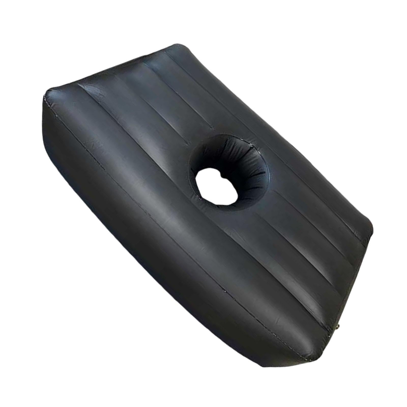 Oshhni Colchón para Embarazo, Cama de Recuperación para Levantamiento de Glúteos con Orificio para Dormir, Almohada Inflable Multiusos para Embarazo, Dormito, negro