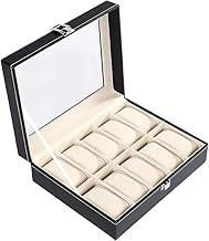 10 slots stylish new watch box case organizer pu leather wrist watch display storage holder watch pillows (10 Slots)