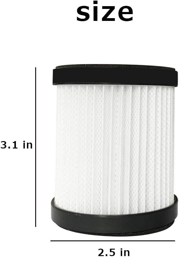 6 Pack Hepa Fliters Vacuum Replacement Parts Compatible with MOOSOO XL-618A Vacuum Cleaner