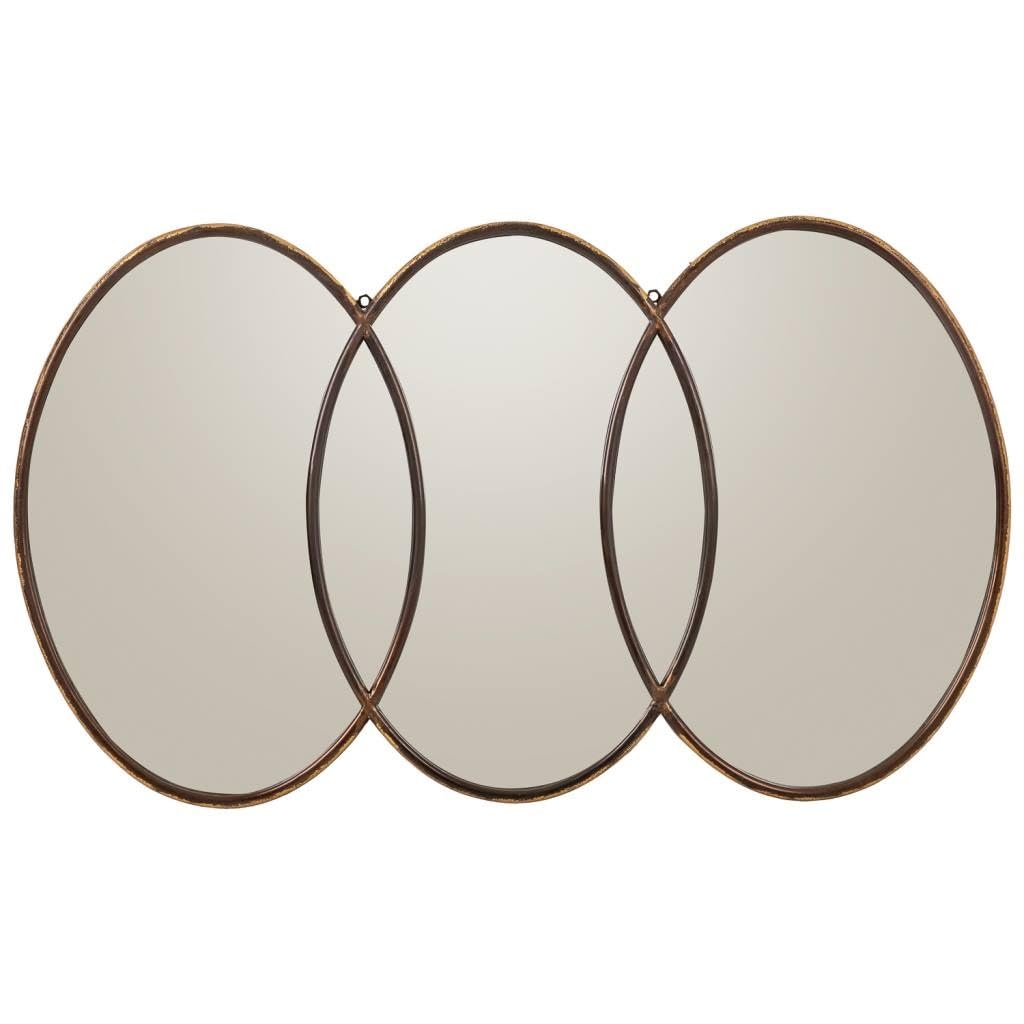 WANDERLUST DECO Espejo de Metal Dorado 103x3.5x60.5