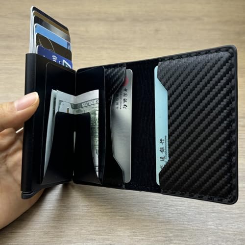 Minimalist RFID Blocking Wallet with 6 Card Slots for Men Perfect for ID and Credit Card Protection3