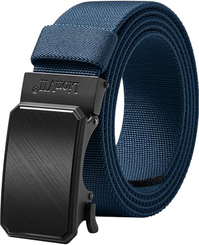 Image of LionVII Mens Belt Ratchet Stretch, Work Belt for Men Elastic Slide with Automatic Buckle for golf, Adjustable to Fit 28-49 inch Waist