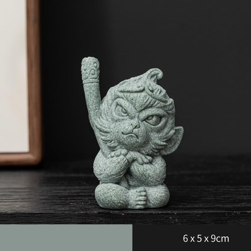 Ręcznie robiona statuetka herbata zwierzę domowe kreatywna urocza mała małpa herbata ozdoby dla zwierząt domowych dekoracja biurka krajobraz statuetka akcesoria do stolika herbacianego dla