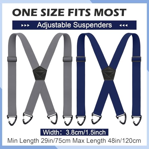 Image of Sintege 4 Pcs X Back Hidden Suspenders 1.5 Inch Heavy Duty Hiking Suspenders for Men Adjustable Under Clothing Invisible Belt