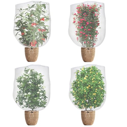 Garden Netting Mesh for Veg Patch Fine Mesh Bird Netting for Protection Fruit Tree Pigeon Netting for Plants Vegetable Flower (3.3x2.6ft-4pack)