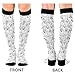 KOPIRIT Ghost Halloween White Compression Socks for Women Men Lightweight Circulation Compression Knee High Sock for Hiking Sports Athletic Travel