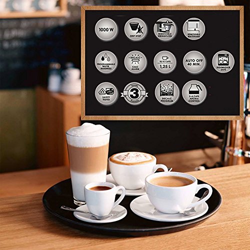 Melitta Cafetera de filtro con jarra de vidrio, Aroma Elegance, Negro/Acero inoxidable mate, 1012-01 - Imagen 6