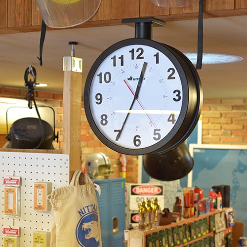 Amazon.co.jp: BONOX ダブルフェイスウォールクロック(両面時計