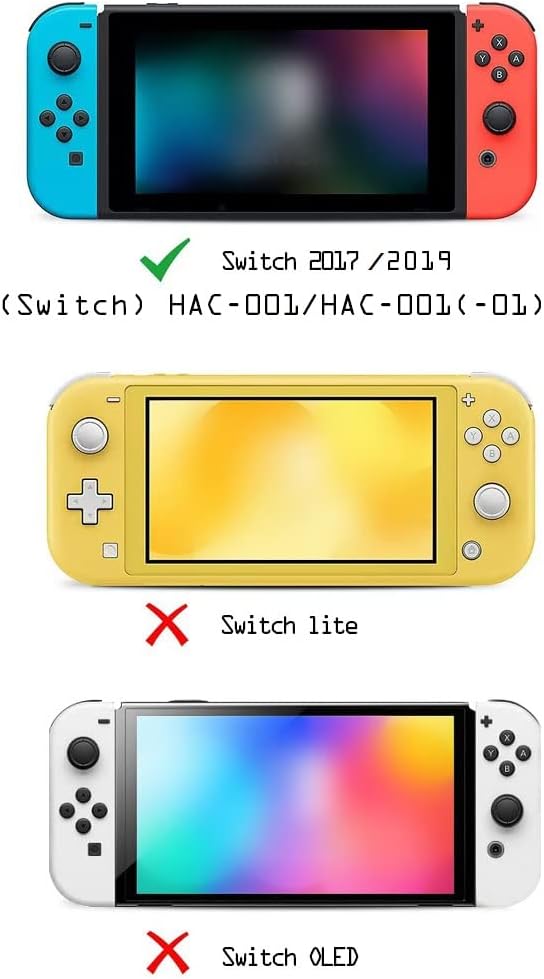 LCD Screen Replacement for NS Switch, LCD Screen Display Glass Assembly Accessories for NS Switch Console(Only LCD Screen and Not for Switch Lite)(Remove The 2 Films Before Installation)