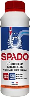 SPADO - Déboucheur Canalisation - Microbilles Eau Froide - Toutes Canalisations - Action sur Bouchons Tenaces - 500g