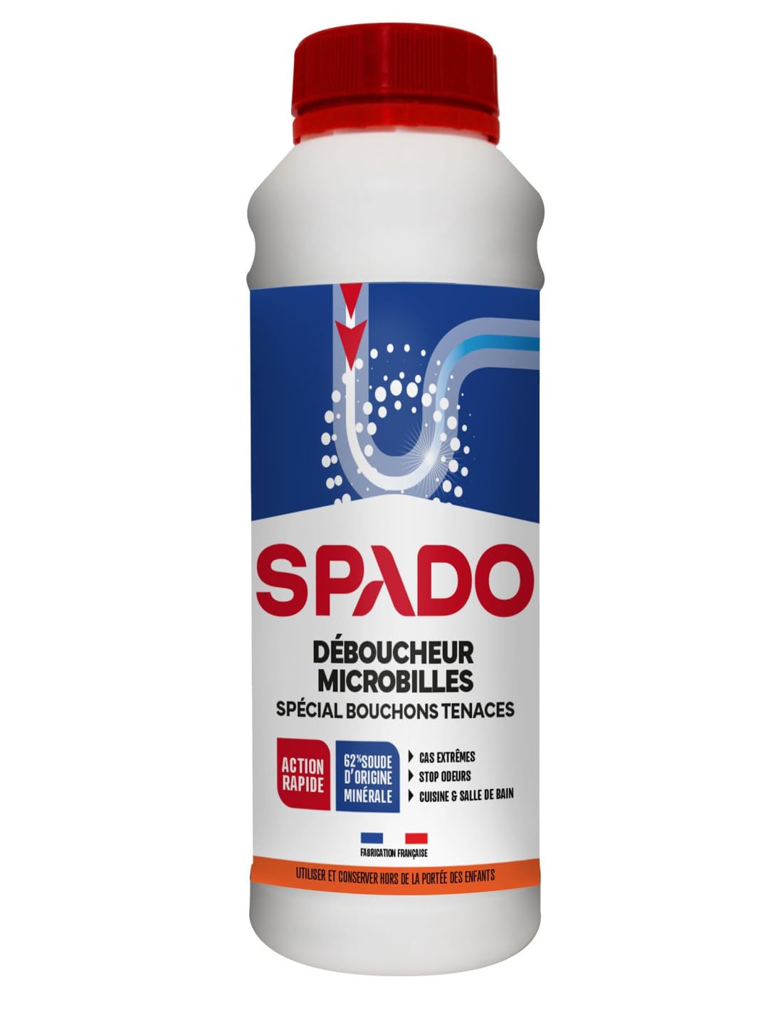 SPADO - Déboucheur Canalisation Microbilles Eau Froide Toutes Canalisations Action sur Bouchons Tenaces 500g  
SPADO Déb