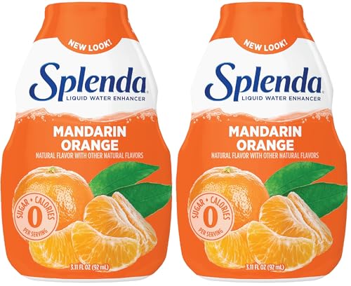 Image of SPLENDA Liquid Water Enhancer Drops, Sugar Free, Zero Calorie, Natural Flavor, Concentrated Drink Mix, 3.11 Fl Oz Each Bottle (Mandarin Orange, 2 Pack)