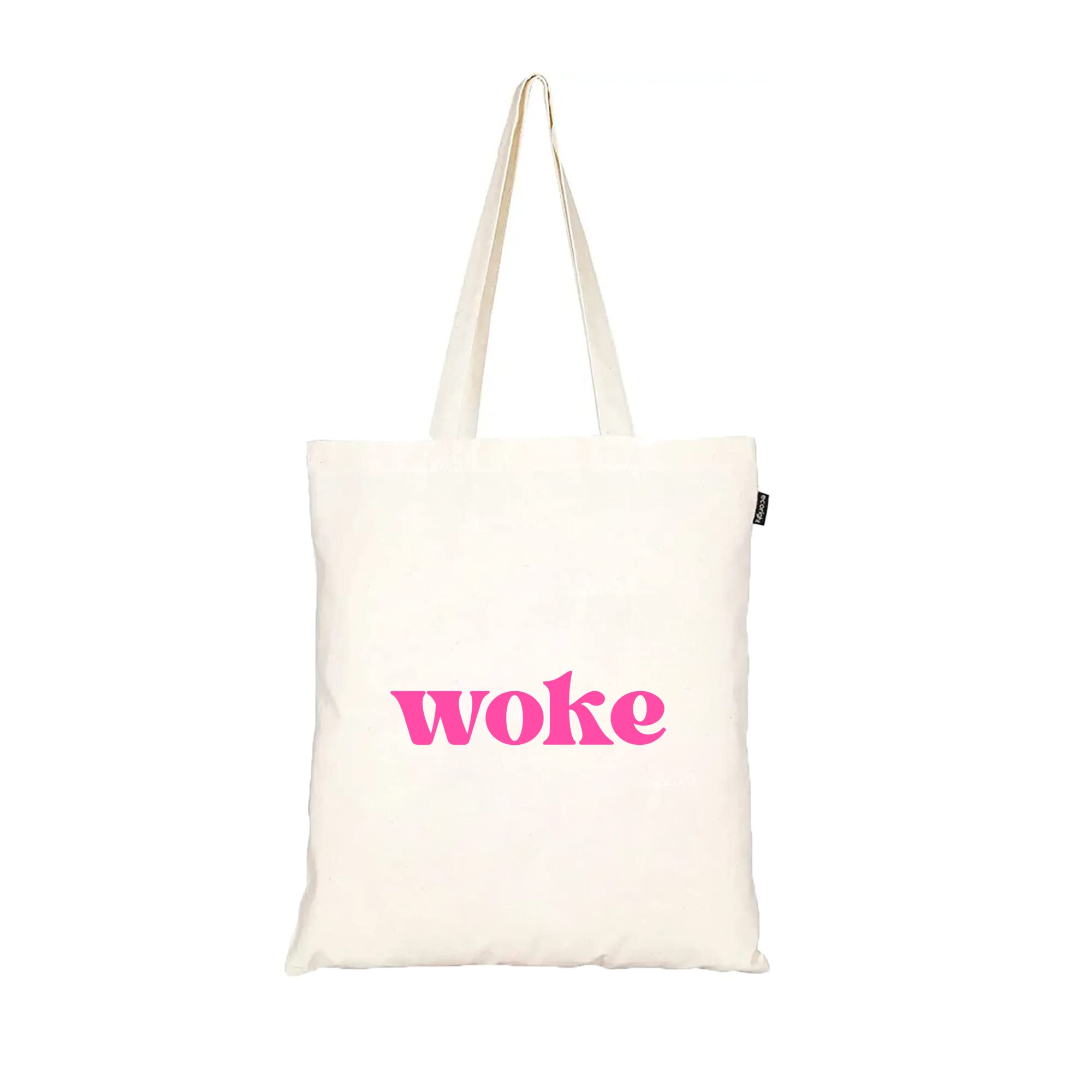 Eco Right Aesthetic Canvas Tote Bag for Women, Cute, Trendy & Reusable Cotton Bags for School, Shopping, Gym, Library and Beach, Perfect for Groceries, Gifts for Teachers