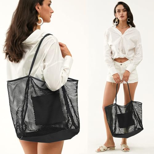 Sac de piscine en maille grand volume résistant au sable - 5