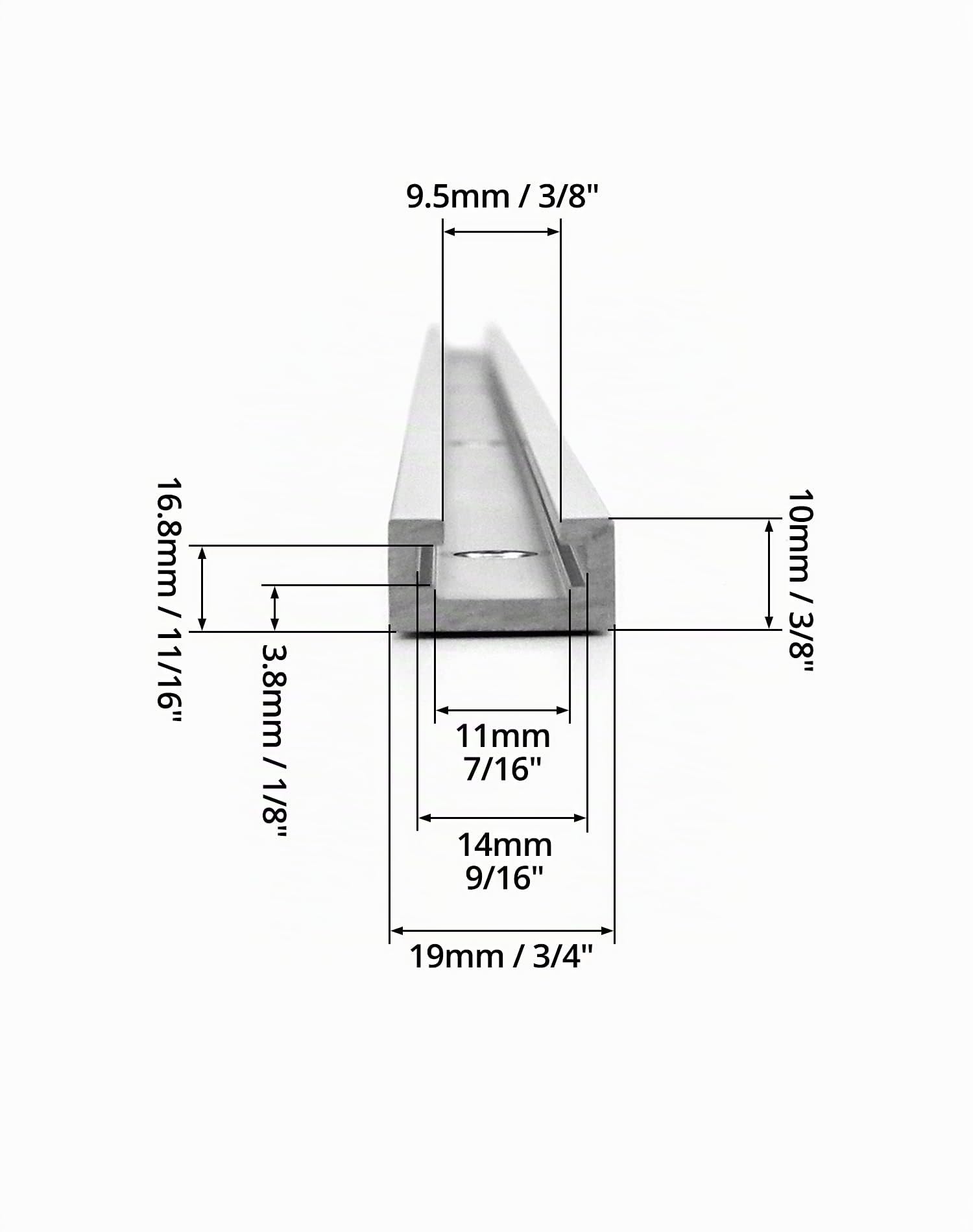 QWORK® 2 Pièces T-Track T-Slot 600 mm en Aluminium, Rail à Onglet en T pour Scie à Table, Défonceuse et Outils de Travail du Bois