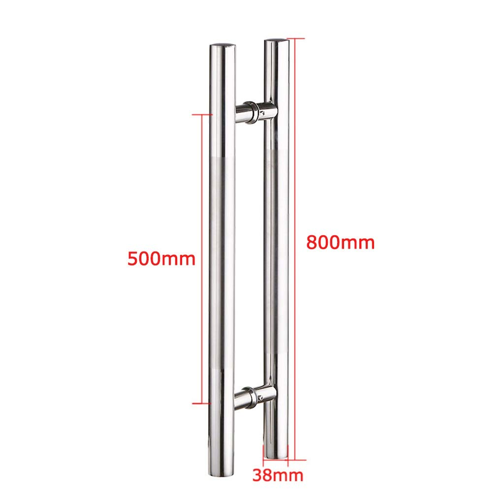 Maniglia per Porta Scorrevole per Porta del Fienile Maniglia per Porta in Vetro, Maniglia per Porta Push-Pull Commerciale in Acciaio Inossidabile Spazzolato/Maniglia per Porta in Legno, 6 Di