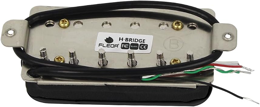 FLEOR Alnico 5 HSS Single-Coil+Humbucker Pickup Neck+Middle+Bridge Pickup(14-15K)Set, Black