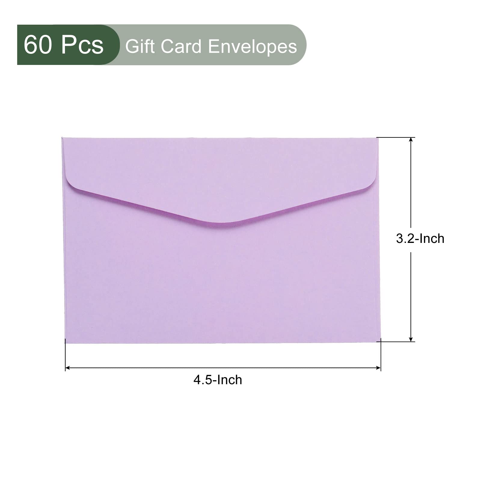YOKIVE 60 Pack Gift Card Envelopes, Business Greeting Note, Light Purple - Image 2