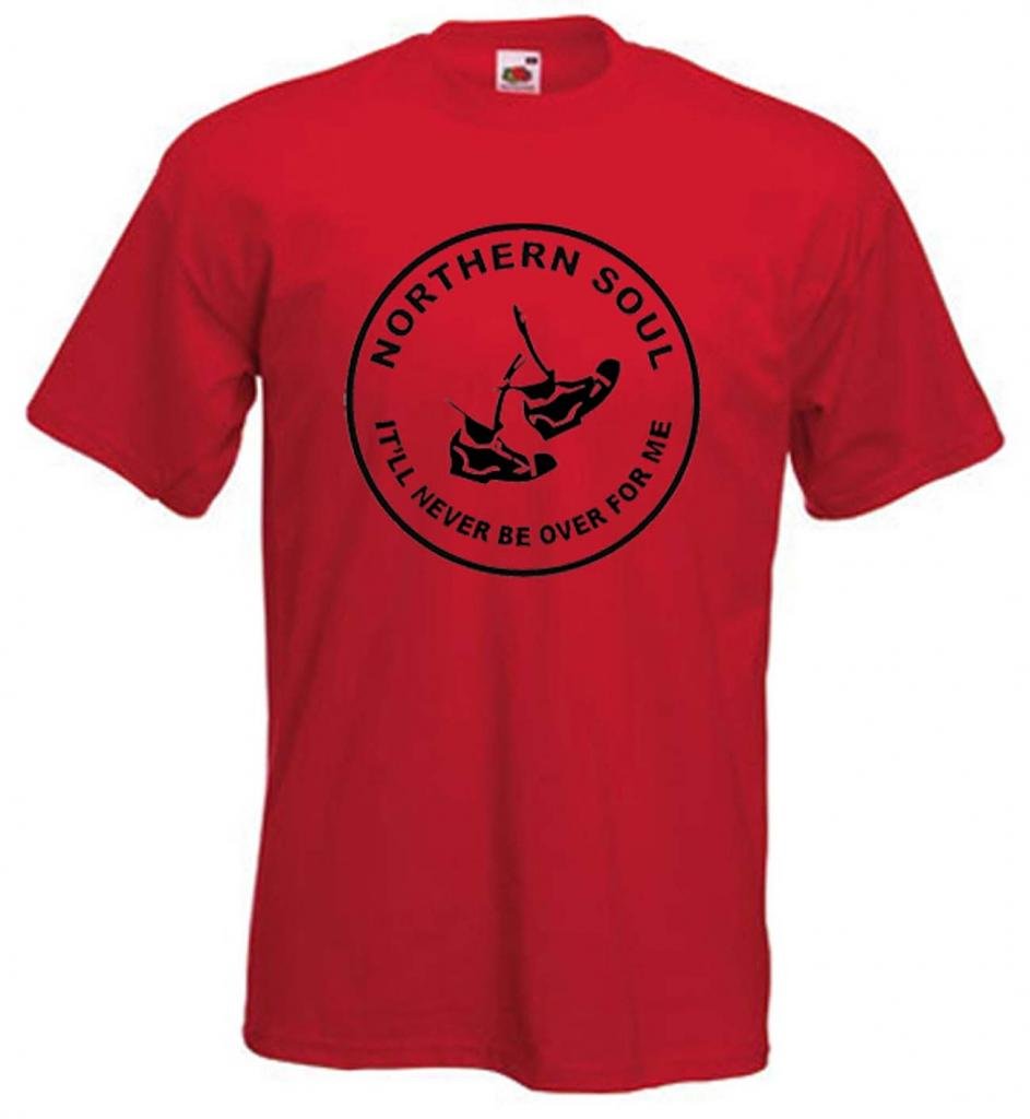 Northern Soul - It'll Never Be Over for Me T-Shirt (Small, Red)