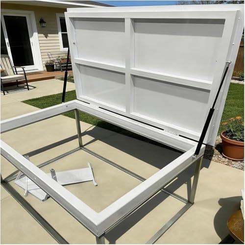 White Floor Access Door | F-Mounted Hidden Hatch for Basement, Manual Cellar Entry for Home Renovation, Storage & Emergency Escape (40x30 in)