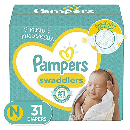 Diapers Newborn/Size 0 (< 10 lb), 31 Count - Pampers Swaddlers Di...