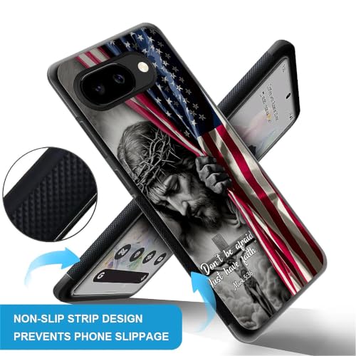 Coque Google Pixel 10A motif Jésus drapeau américain cadeau chrétien idéal