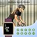 Fitness Tracker Watch with Heart Rate Monitor, Large Screen Activity Tracker with Pedometer, Sleep Monitor, Calories & Step Counter, 5ATM Waterproof Smart Watch for Women Men Fitness Watch for Sports