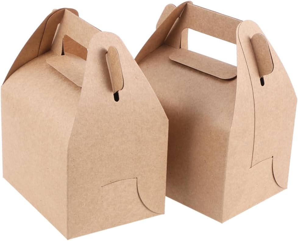 ORFOFE Krafts Paper Candy Bag Container 20pcs Khaki Box for Xmas