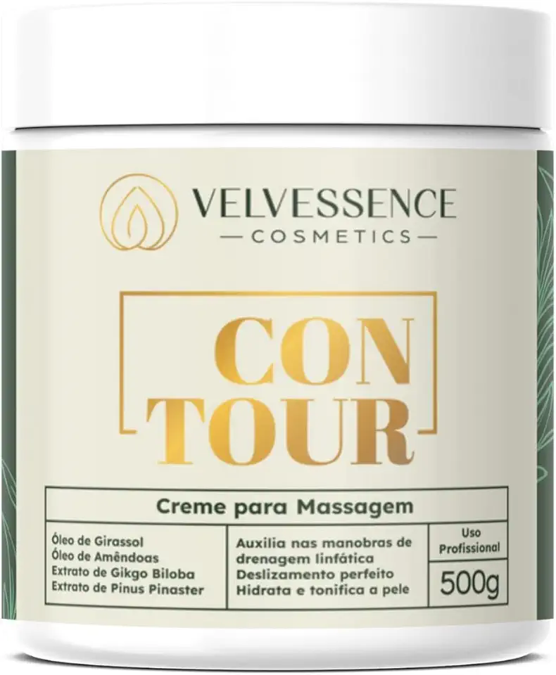 Creme Corporal Profissional para Massagem e Drenagem Linfática – Textura Leve, Ação Hidratante, Tonificante e Relaxante – Ideal para Uso Estético ou Autocuidado Diário