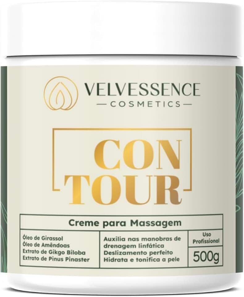 Creme Corporal Profissional para Massagem e Drenagem Linfática – Textura Leve, Ação Hidratante, Tonificante e Relaxante – Ideal para Uso Estético ou Autocuidado Diário