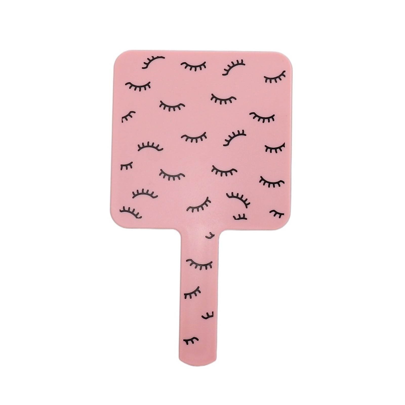 Make-Up Mirror 1Pcs Eyelash Extension Handheld Makeup Mirror Square Makeup Vanity Mirror With Handle Hand Mirror Spa Salon Compact Mirrors Make Up Mirror Travel(Pink)