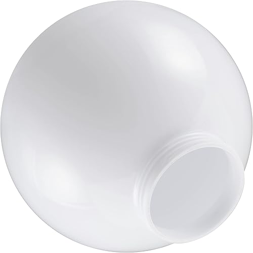 Vista 4 de Aspen Creative 28002-21, globo de poste de lámpara de acrílico blanco de 8 pulgadas con cuello roscado de 3-1/4 pulgadas