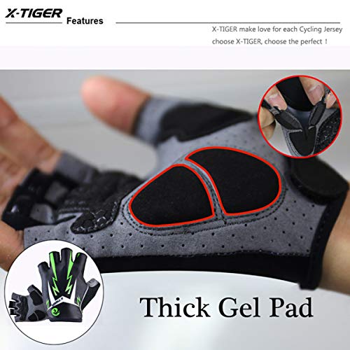 X-TIGER Cycling Gloves Gym Gloves Mountain Bike Gloves Road Racing Bicycle Gloves Light 3D GEL Pad Riding Gloves Half… - Image 6
