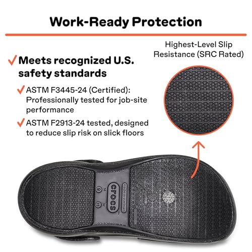 Image of Crocs Unisex-Adult Classic Work Clogs | Enclosed Toe | Slip Resistant | All Day Comfort