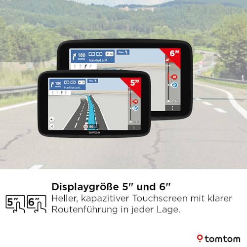 TomTom Pkw-Navi GO Classic 2nd (6 Zoll, Stauvermeidung Dank TomTom Traffic, Karten-Updates Europa inklusive, Updates über WiFi, dynamischer Fahrspurassistent, integrierte, umkehrbare Halterung)