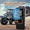 Tire Inflator Portable Air Compressor, 150PSI Cordless/12V DC Air Pump for Car Tires with Pressure Gauge, Auto Shut-Off, LED Light, 4X Faster Tire Inflator Bike Pump for Car, Motorcycle, Bike, Ball #4