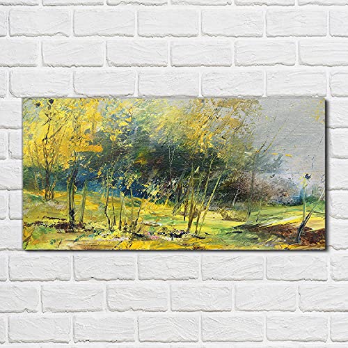 Décoration murale verre acrylique forêt 100x50 au design premium - 2