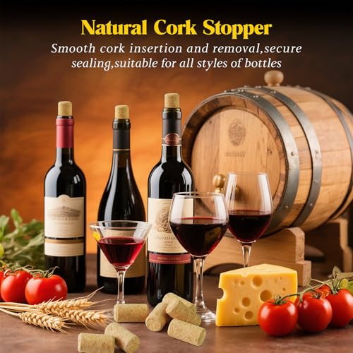 50 Stück Korken zum Basteln 21x40mm,Holz Flaschenkorken Naturkorken für Weinflaschen,Unbedruckte Weinkorken für Wein,Bier und Bastelarbeiten