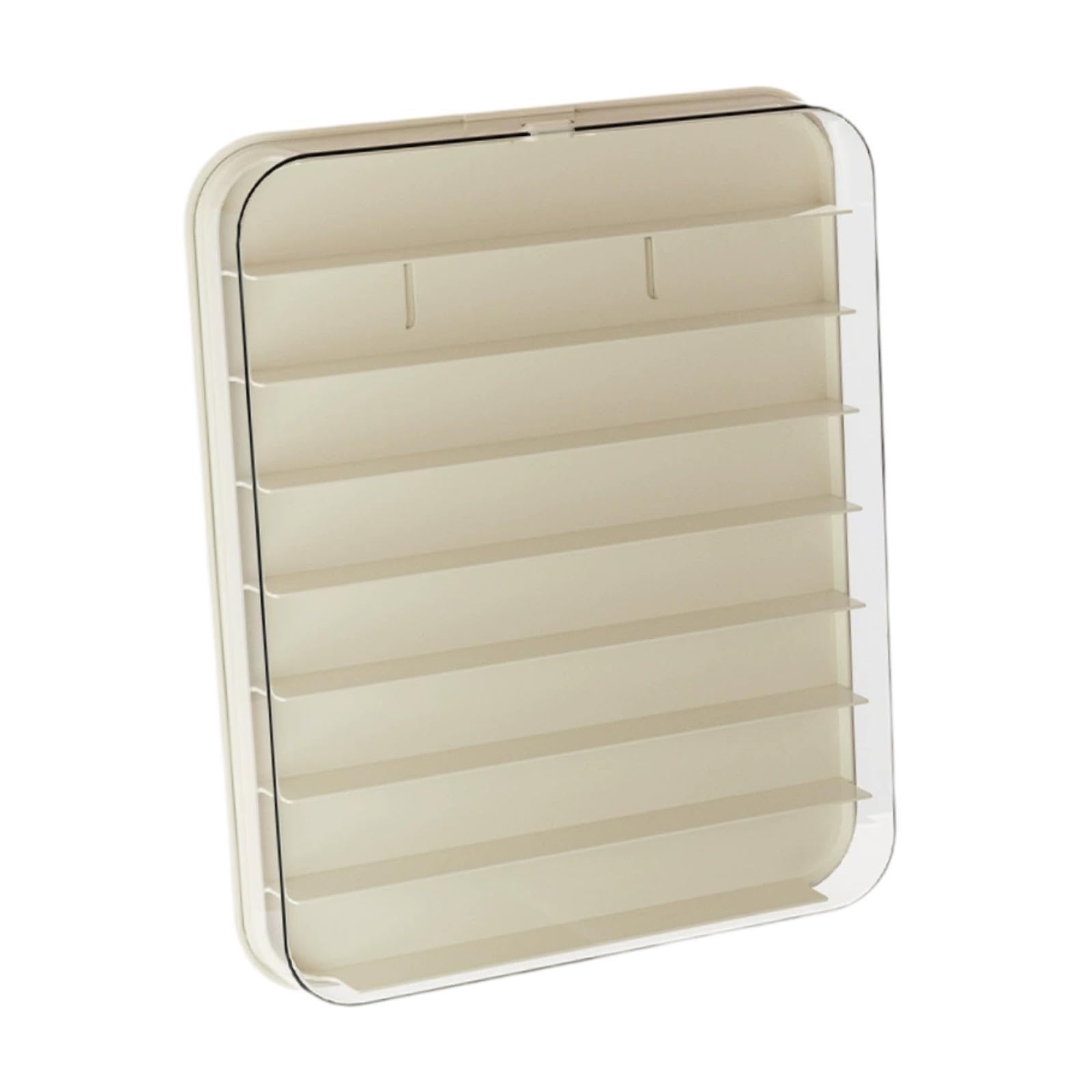 Vitrina para coleccionables con puerta y divisor a prueba de polvo, soporte de pared o escritorio, 11.69 x 10.63 x 1.69 pulgadas