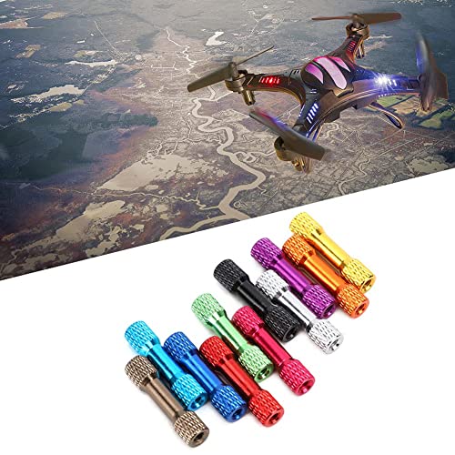 11pcs M3x25mm Knurled Aluminum Standoff Column Spacer Pillar, RC Drone DIY Parts for RC Drone Multicopter(11 Colors)