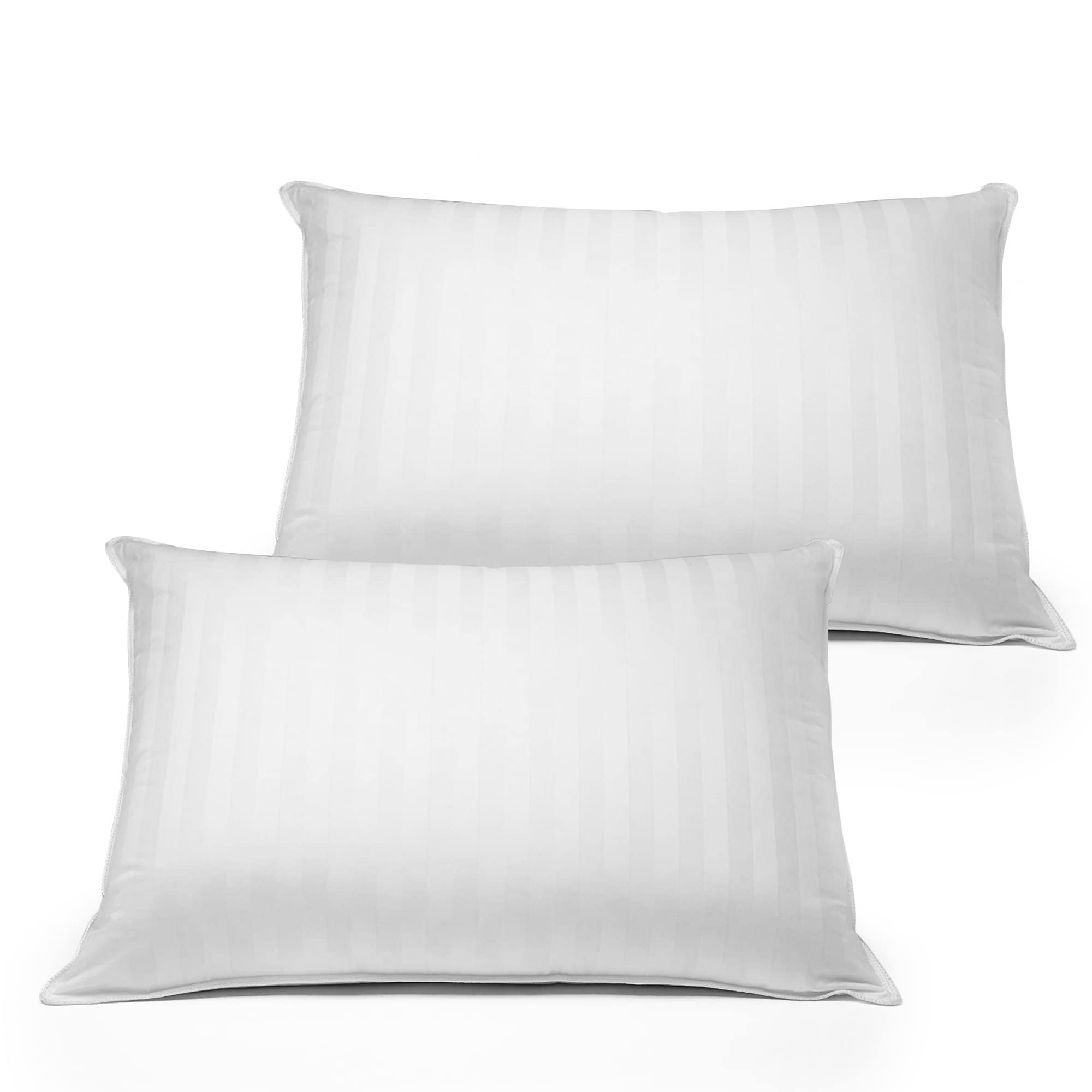 Dream Solutions USAEuropean White Goose Down Pillow - Queen Size Pillow for Sleeping - Set of 2-800 Fill Power - Perfect Level of Softness & Firmness - Great for Side, Back & Stomach Sleepers